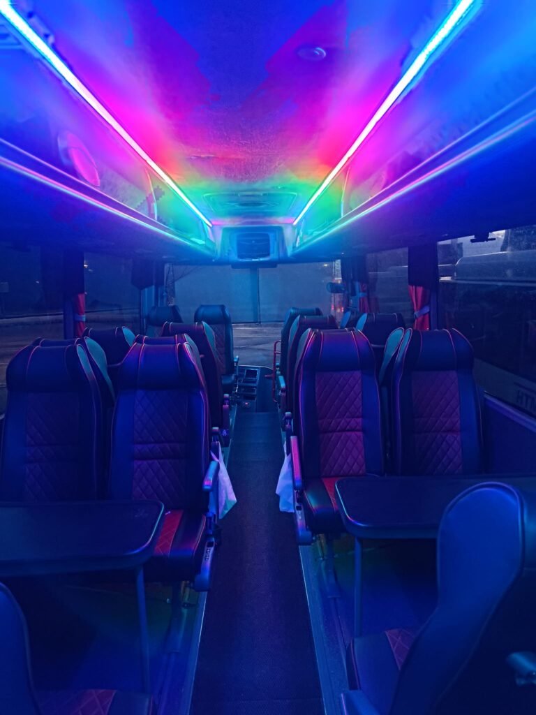 Interieur van een VIP-kwibus van panorama Reizen